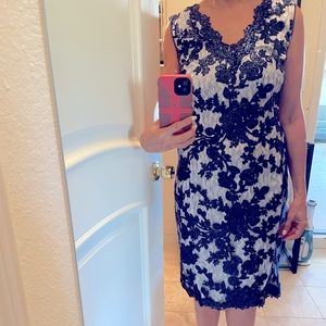 party dress sequins lace on top of white satin